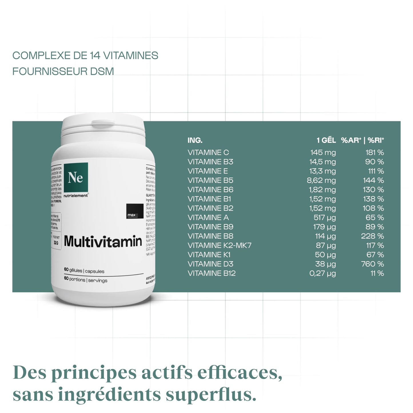 Multivitamines Max en gélules